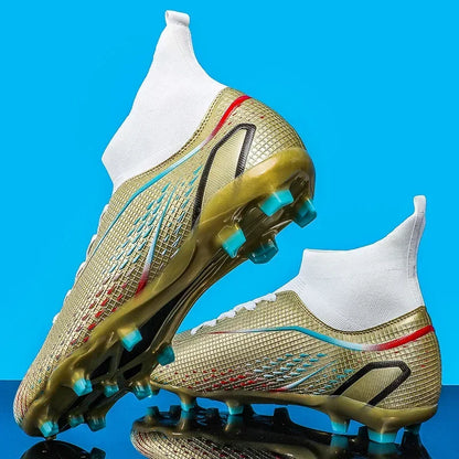 Men's Soccer Cleats High Ankle Turf Soccer Shoes | Professional Outdoor Sneakers 2024 - ZOOMNSTORE