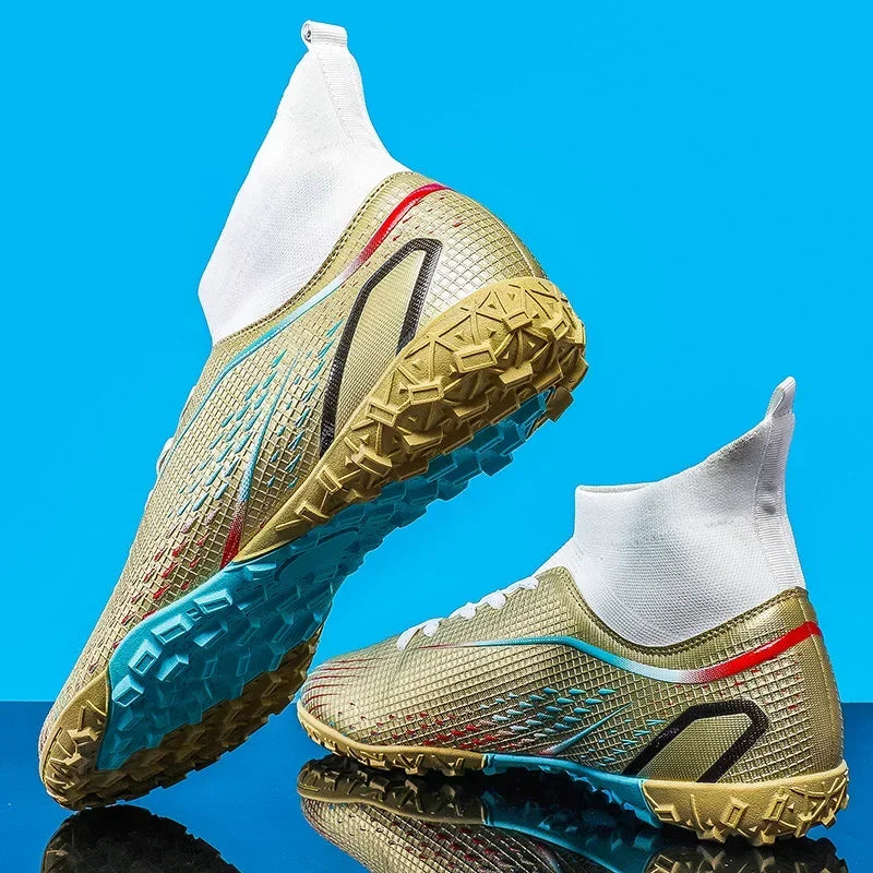 Men's Soccer Cleats High Ankle Turf Soccer Shoes | Professional Outdoor Sneakers 2024 - ZOOMNSTORE