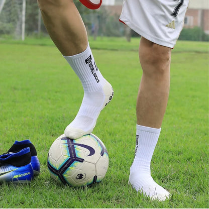 Men's Soccer Socks - 4 Pairs Non Slip Athletic Grip Cushion Pad Socks for Football & Basketball - ZOOMNSTORE