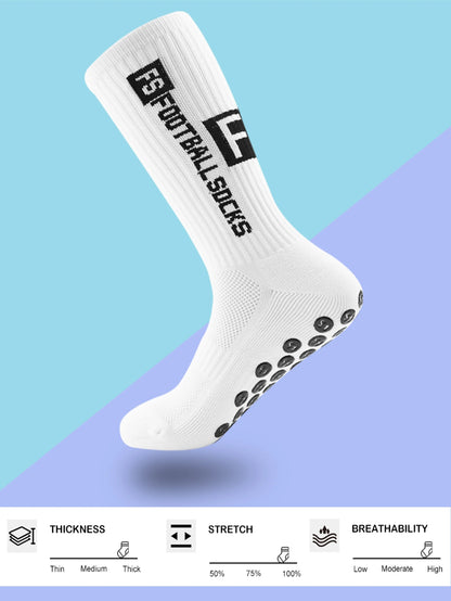 Men's Soccer Socks - 4 Pairs Non Slip Athletic Grip Cushion Pad Socks for Football & Basketball - ZOOMNSTORE