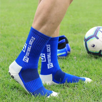 Men's Soccer Socks - 4 Pairs Non Slip Athletic Grip Cushion Pad Socks for Football & Basketball - ZOOMNSTORE