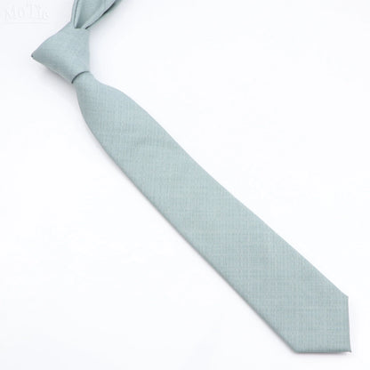 Mens Solid Color Skinny Tie - Casual Anti-Wrinkle Necktie for Wedding Gift Accessory in Pink Blue Grey - ZOOMNSTORE