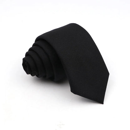 Mens Solid Color Skinny Tie - Casual Anti-Wrinkle Necktie for Wedding Gift Accessory in Pink Blue Grey - ZOOMNSTORE