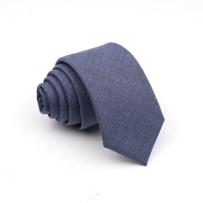 Mens Solid Color Skinny Tie - Casual Anti-Wrinkle Necktie for Wedding Gift Accessory in Pink Blue Grey - ZOOMNSTORE