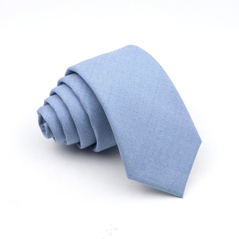 Mens Solid Color Skinny Tie - Casual Anti-Wrinkle Necktie for Wedding Gift Accessory in Pink Blue Grey - ZOOMNSTORE