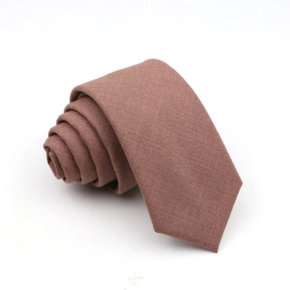 Mens Solid Color Skinny Tie - Casual Anti-Wrinkle Necktie for Wedding Gift Accessory in Pink Blue Grey - ZOOMNSTORE