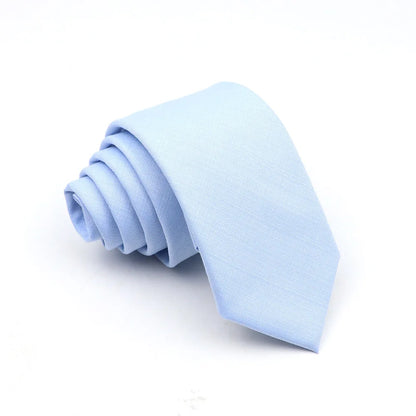Mens Solid Color Skinny Tie - Casual Anti-Wrinkle Necktie for Wedding Gift Accessory in Pink Blue Grey - ZOOMNSTORE