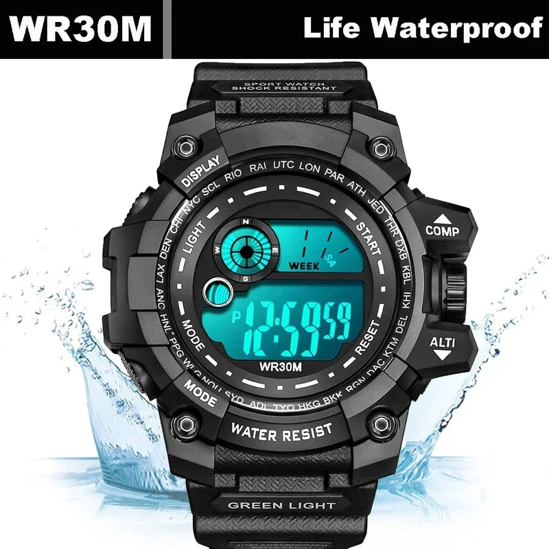 Men's Sport Watch – Waterproof Digital Wristwatch With Stopwatch Timer - ZOOMNSTORE