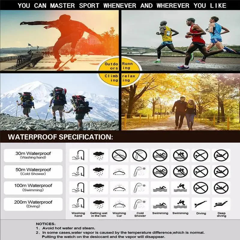 Men's Sport Watch – Waterproof Digital Wristwatch With Stopwatch Timer - ZOOMNSTORE