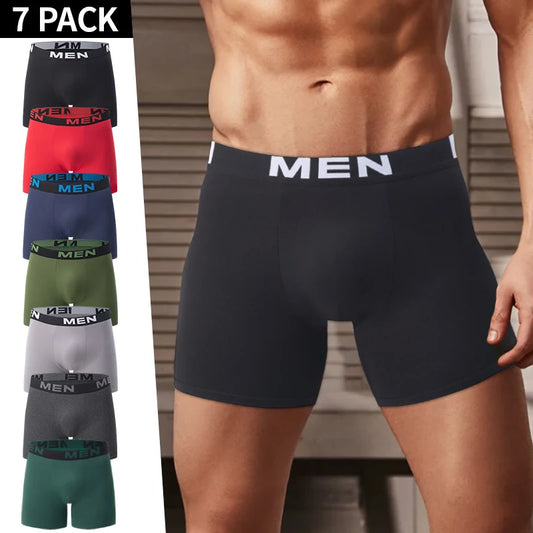 Men's Sports Boxer Shorts - Plus Size Comfortable Long Boyshorts in Multi-Color - ZOOMNSTORE