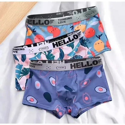 Men's Sports Boxer Underwear - Comfortable Cotton Boxer Shorts, Mid-Waist Elastic Fit - ZOOMNSTORE