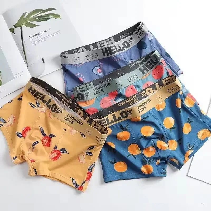 Men's Sports Boxer Underwear - Comfortable Cotton Boxer Shorts, Mid-Waist Elastic Fit - ZOOMNSTORE