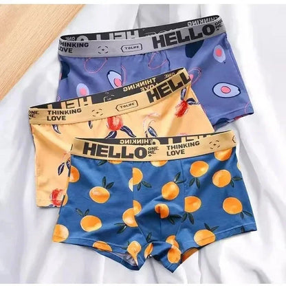 Men's Sports Boxer Underwear - Comfortable Cotton Boxer Shorts, Mid-Waist Elastic Fit - ZOOMNSTORE