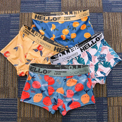 Men's Sports Boxer Underwear - Comfortable Cotton Boxer Shorts, Mid-Waist Elastic Fit - ZOOMNSTORE