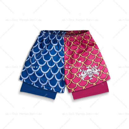 Mens 2-in-1 Sports Shorts - Quick-Drying Breathable Gym  Jogging Pants - ZOOMNSTORE