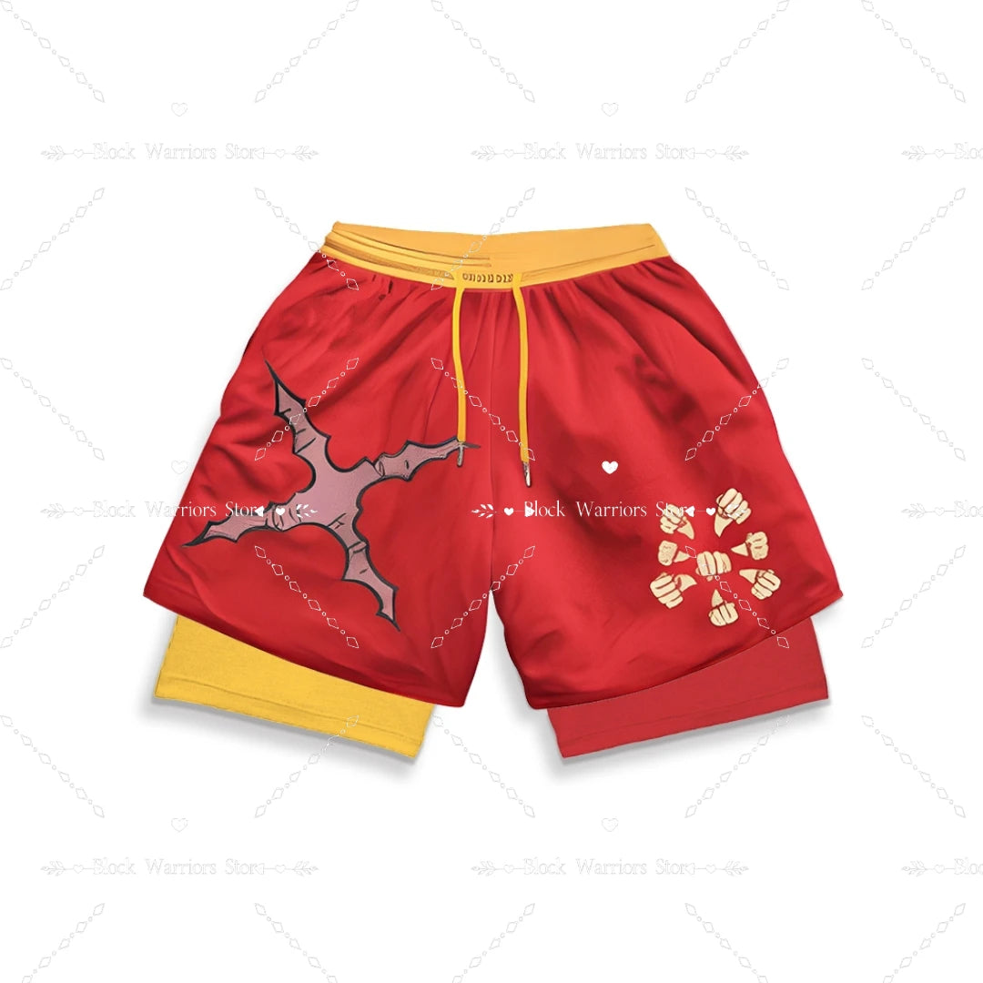 Mens 2-in-1 Sports Shorts - Quick-Drying Breathable Gym  Jogging Pants - ZOOMNSTORE