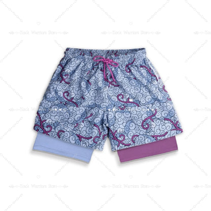 Mens 2-in-1 Sports Shorts - Quick-Drying Breathable Gym  Jogging Pants - ZOOMNSTORE