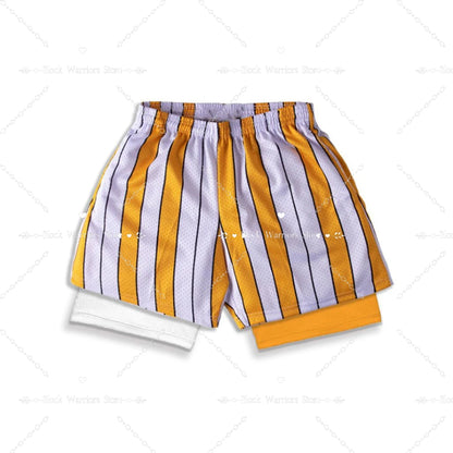 Mens 2-in-1 Sports Shorts - Quick-Drying Breathable Gym  Jogging Pants - ZOOMNSTORE