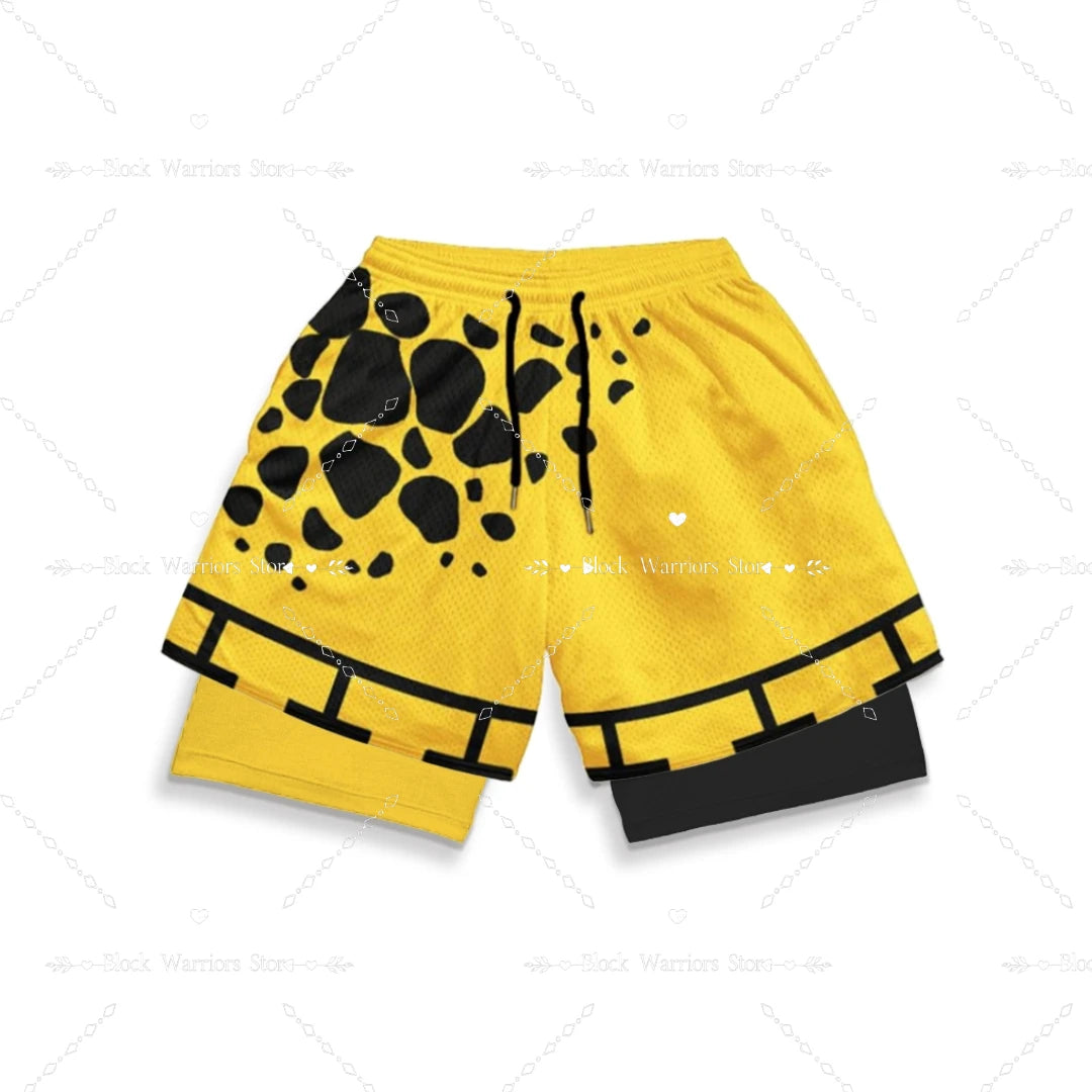 Mens 2-in-1 Sports Shorts - Quick-Drying Breathable Gym  Jogging Pants - ZOOMNSTORE