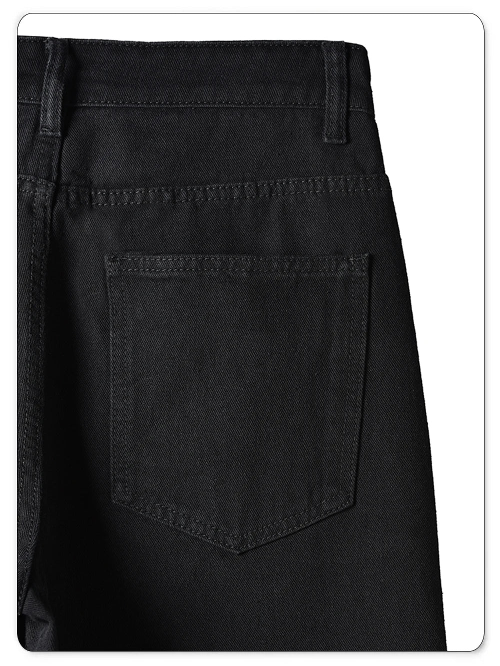 Men's Straight Jeans - Classic Black Denim Pants | Business Casual Trousers, Soft Drape Cotton Blend - ZOOMNSTORE