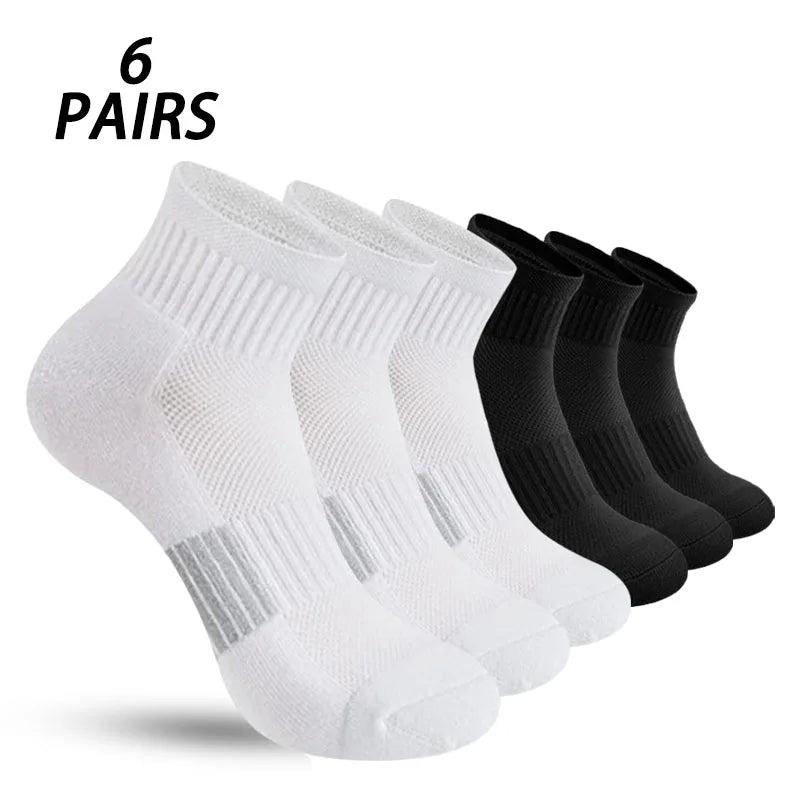 Men's Striped Socks - 6 Pairs Mid-Calf Business Style Vertical Striped Breathable Socks - ZOOMNSTORE