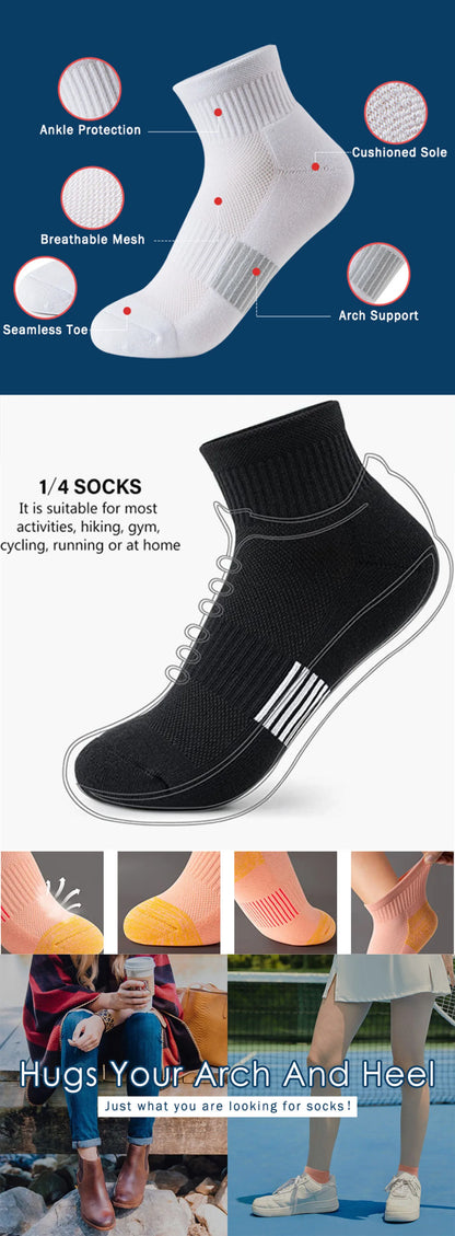 Men's Striped Socks - 6 Pairs Mid-Calf Business Style Vertical Striped Breathable Socks - ZOOMNSTORE