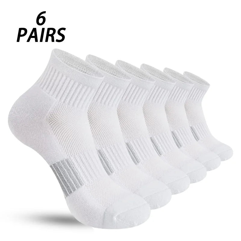 Men's Striped Socks - 6 Pairs Mid-Calf Business Style Vertical Striped Breathable Socks - ZOOMNSTORE