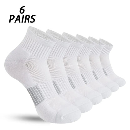 Men's Striped Socks - 6 Pairs Mid-Calf Business Style Vertical Striped Breathable Socks - ZOOMNSTORE