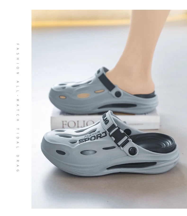 Men's Summer Clogs - Non Slip Sandals With Buckle Strap | Wear Resistant EVA Sole - ZOOMNSTORE