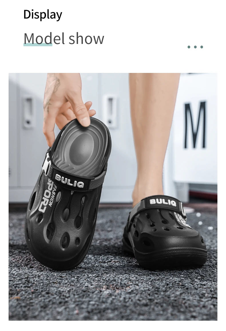Men's Summer Clogs - Non Slip Sandals With Buckle Strap | Wear Resistant EVA Sole - ZOOMNSTORE