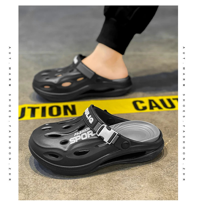 Men's Summer Clogs - Non Slip Sandals With Buckle Strap | Wear Resistant EVA Sole - ZOOMNSTORE