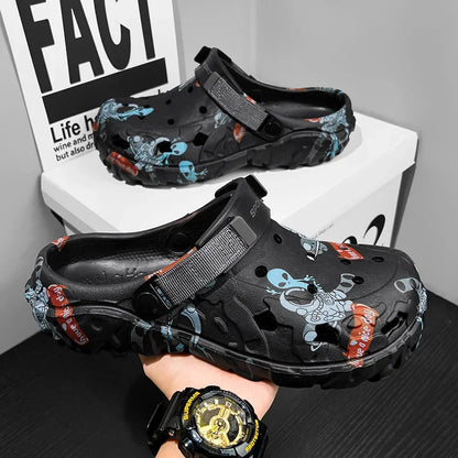 Men's Summer Clogs | Plus Size EVA Sandals - Lightweight Flat Platform Slides - ZOOMNSTORE