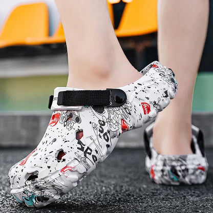 Men's Summer Clogs | Plus Size EVA Sandals - Lightweight Flat Platform Slides - ZOOMNSTORE