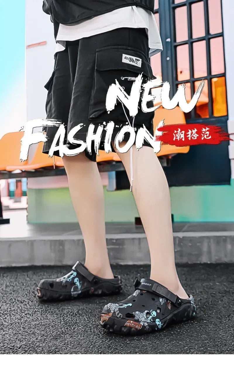 Men's Summer Clogs | Plus Size EVA Sandals - Lightweight Flat Platform Slides - ZOOMNSTORE