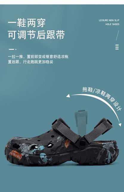 Men's Summer Clogs | Plus Size EVA Sandals - Lightweight Flat Platform Slides - ZOOMNSTORE