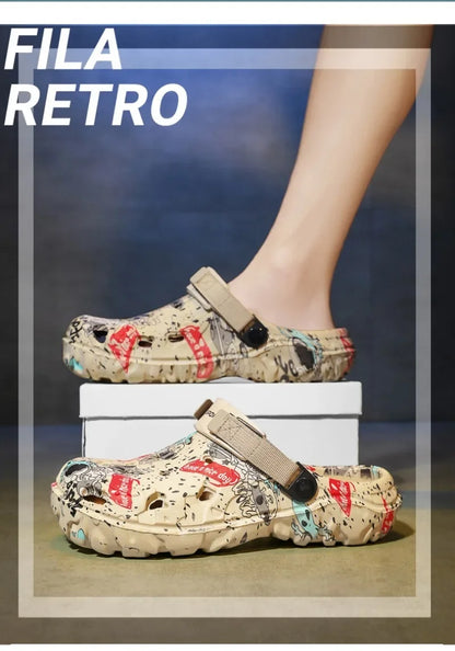 Men's Summer Clogs | Plus Size EVA Sandals - Lightweight Flat Platform Slides - ZOOMNSTORE