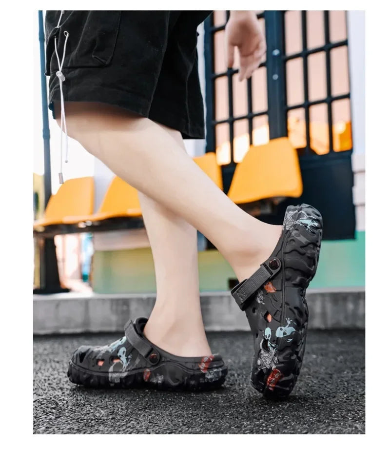 Men's Summer Clogs | Plus Size EVA Sandals - Lightweight Flat Platform Slides - ZOOMNSTORE