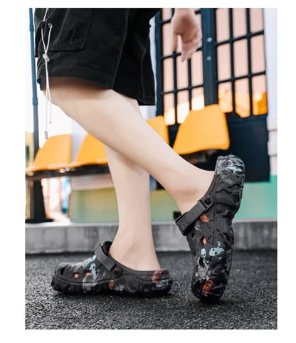 Men's Summer Clogs | Plus Size EVA Sandals - Lightweight Flat Platform Slides - ZOOMNSTORE