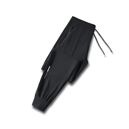 Mens Ice Silk Summer Pants - Slim Fit Quick Dry Loose Casual Running Trousers - ZOOMNSTORE