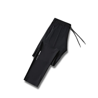 Mens Ice Silk Summer Pants - Slim Fit Quick Dry Loose Casual Running Trousers - ZOOMNSTORE