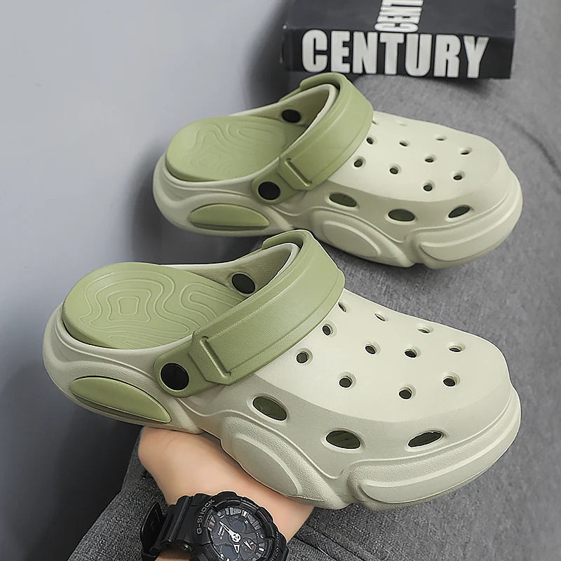 Mens Non-Slip Thick-Soled Sandals - Breathable Casual Beach Slippers - ZOOMNSTORE