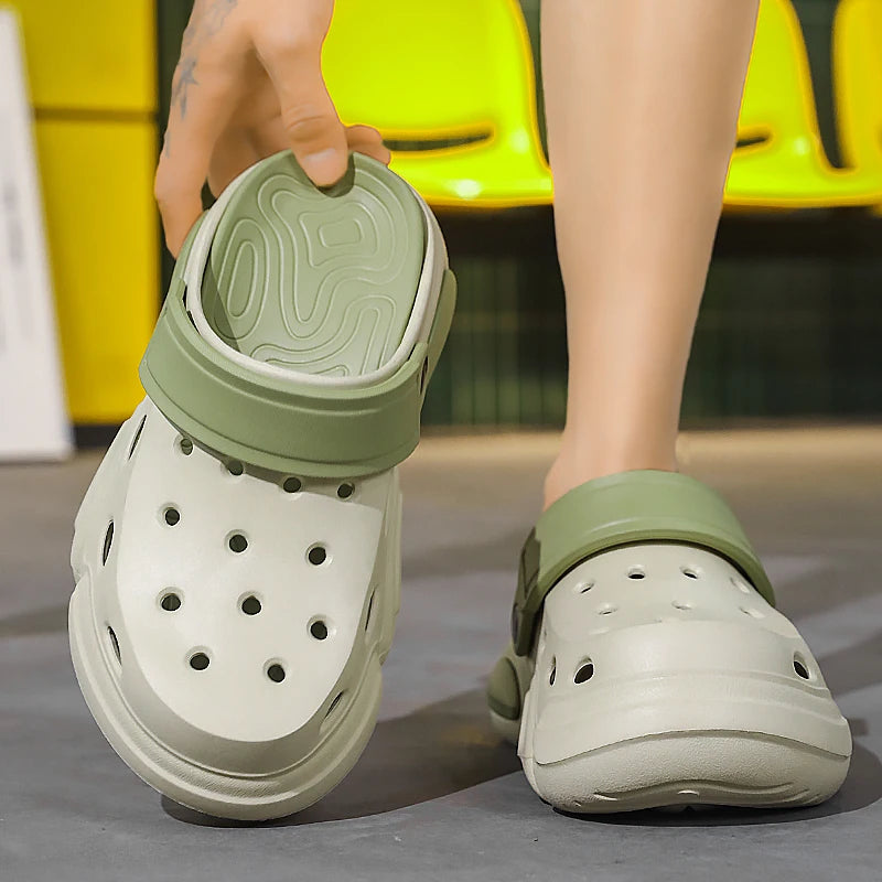 Mens Non-Slip Thick-Soled Sandals - Breathable Casual Beach Slippers - ZOOMNSTORE