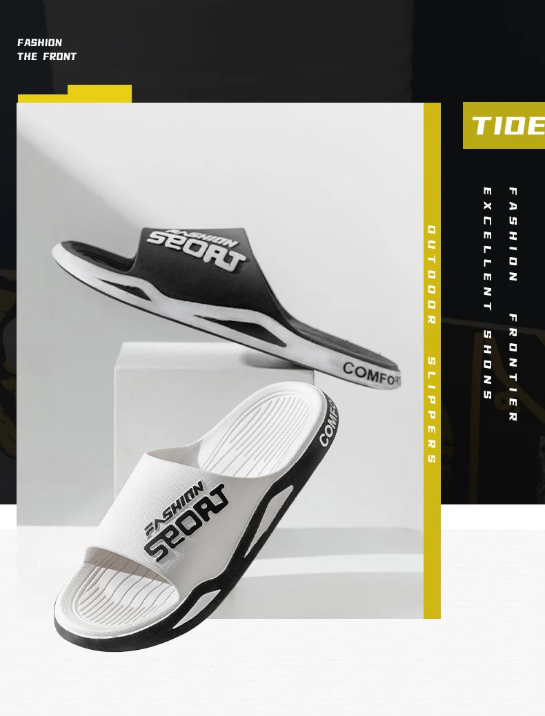 Mens PVC Summer Slippers - Soft Anti-Slip Outdoor Sandals - ZOOMNSTORE