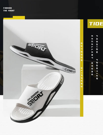 Mens PVC Summer Slippers - Soft Anti-Slip Outdoor Sandals - ZOOMNSTORE