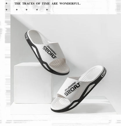 Mens PVC Summer Slippers - Soft Anti-Slip Outdoor Sandals - ZOOMNSTORE