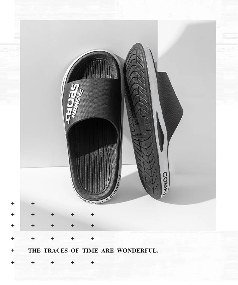 Mens PVC Summer Slippers - Soft Anti-Slip Outdoor Sandals - ZOOMNSTORE