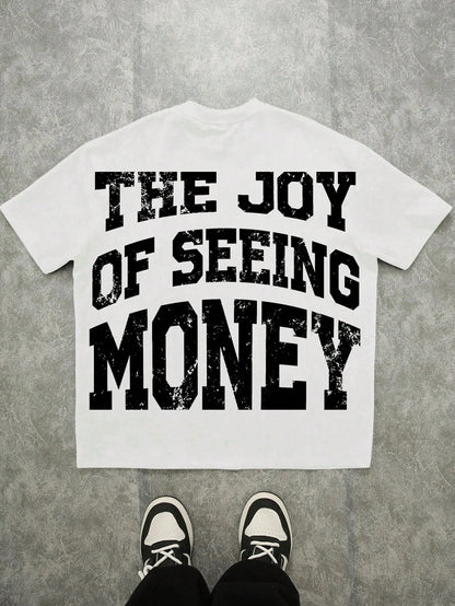 Men's Summer T-Shirt - Breathable Lightweight Polyester Tee With 3D Letter Print - ZOOMNSTORE