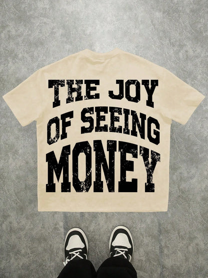 Men's Summer T-Shirt - Breathable Lightweight Polyester Tee With 3D Letter Print - ZOOMNSTORE
