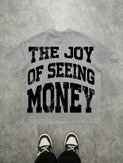 Men's Summer T-Shirt - Breathable Lightweight Polyester Tee With 3D Letter Print - ZOOMNSTORE