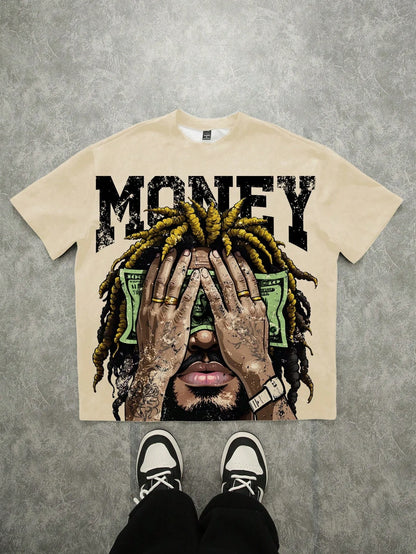 Men's Summer T-Shirt - Breathable Lightweight Polyester Tee With 3D Letter Print - ZOOMNSTORE